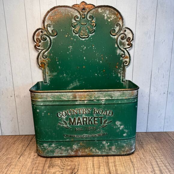 Metal Mail Holder Vintage Style Kitchen Home Boho Decor Farmhouse Country NEW - Picture 1 of 9